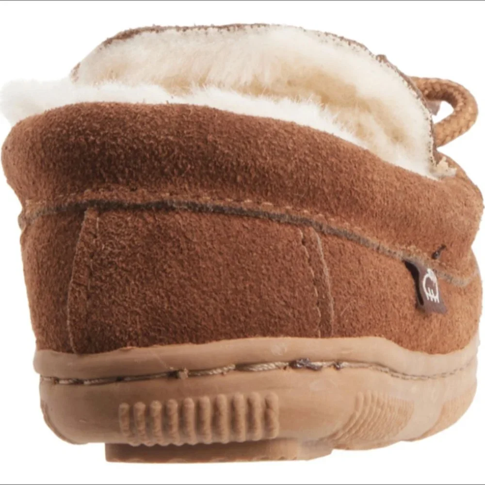 LAMO Baby Boys Slippers Moccasins Faux Fur Shearling Toddler 12 NIB